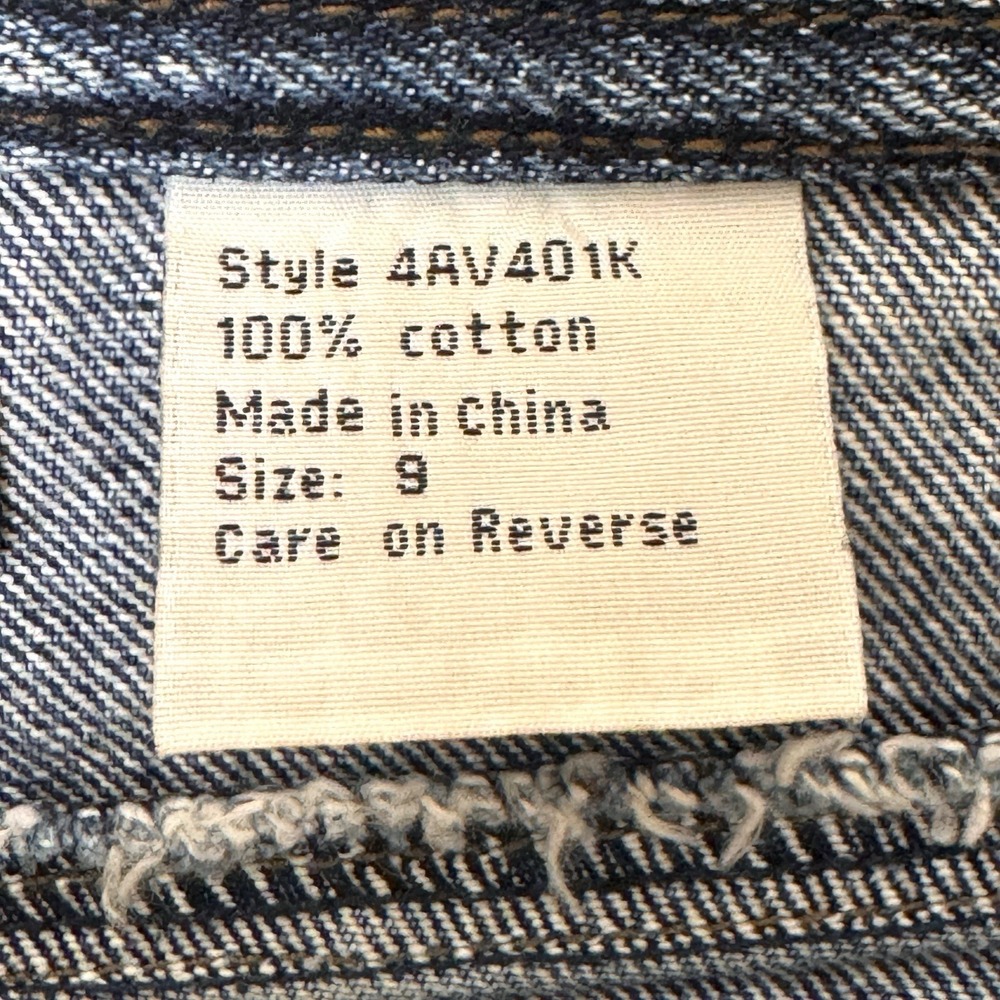 Mudd Denim Mini Skirt Jrs Sz 9 29x14 Low Rise Y2K 2000s Vintage Gen Z Aesthetic - Picture 5 of 12